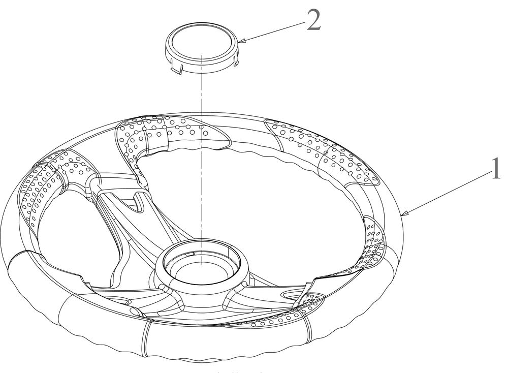 Steering Wheel Diagram and Parts List for CC30E (33BA27JDB10)(2023) Cub Cadet Lawn Tractor Accessories